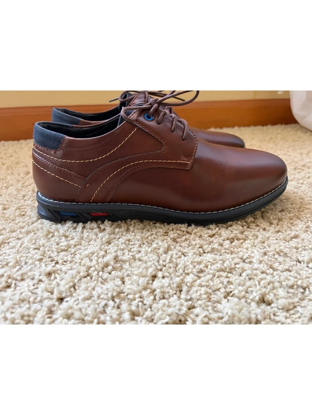 NWOB Men's Gatsby Shoes Oxford Lisse All-Day Comfort Dress Shoes brown Size 11 B
